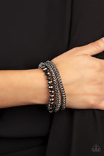 Load image into Gallery viewer, Paparazzi Bracelet - Gutsy and Glitzy - Silver
