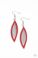 Load image into Gallery viewer, Paparazzi Earring - Leather Lagoon - Red