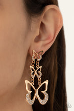 Load image into Gallery viewer, Paparazzi Earring - Flamboyant Flutter - Gold