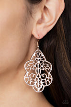 Load image into Gallery viewer, Paparazzi Earring - Festive Foliage - Rose Gold