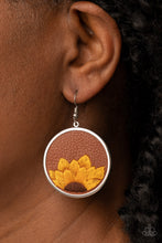 Load image into Gallery viewer, Paparazzi Earring - Sun-Kissed Sunflowers - Brown