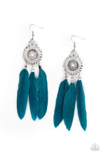 Load image into Gallery viewer, Paparazzi Earring - Pretty in PLUMES - Blue