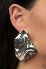 Load image into Gallery viewer, Paparazzi Earring - Modern Maverick - Silver