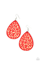 Load image into Gallery viewer, Paparazzi Earring - Suburban Jungle - Red