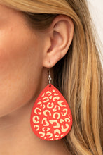 Load image into Gallery viewer, Paparazzi Earring - Suburban Jungle - Red