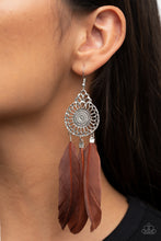 Load image into Gallery viewer, Paparazzi Earring - Pretty in PLUMES - Brown