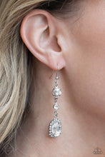 Load image into Gallery viewer, Paparazzi Earring - Glass Slipper Sparkle - White