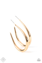 Load image into Gallery viewer, Paparazzi Earring - CURVE Your Appetite - Gold