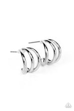 Load image into Gallery viewer, Paparazzi Earring - TRIPLE Down - Silver