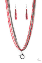 Load image into Gallery viewer, Paparazzi Necklace - Colorful Calamity - Red Lanyard