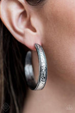 Load image into Gallery viewer, Paparazzi Earring -Soul Train - Silver Hoop Earrings