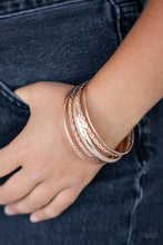 Load image into Gallery viewer, Paparazzi Bracelet - Trophy Texture - Rose Gold
