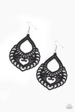 Load image into Gallery viewer, Paparazzi Earring -If You WOOD Be So Kind - Black