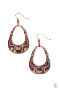 Paparazzi Earring - Terra Timber - Copper