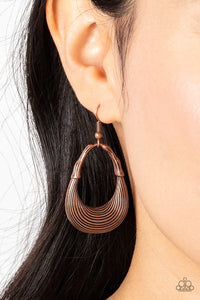 Paparazzi Earring - Terra Timber - Copper