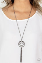 Load image into Gallery viewer, Paparazzi Necklace - Spiraling Sparkle - Black
