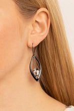 Load image into Gallery viewer, Paparazzi Earring - Beautifully Bejeweled - Black
