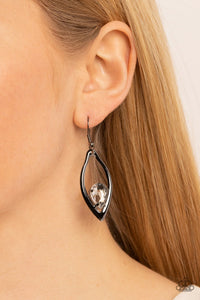 Paparazzi Earring - Beautifully Bejeweled - Black