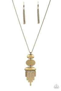 Paparazzi Necklace - After the ARTIFACT - Brass