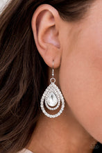 Load image into Gallery viewer, Paparazzi Earring - As The Story GLOWS - White
