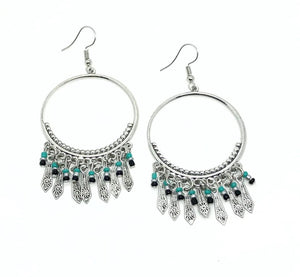 Paparazzi Earring - Floral Serenity Blue