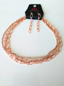 Paparazzi Necklace - Glitter and Gossip - Copper Choker