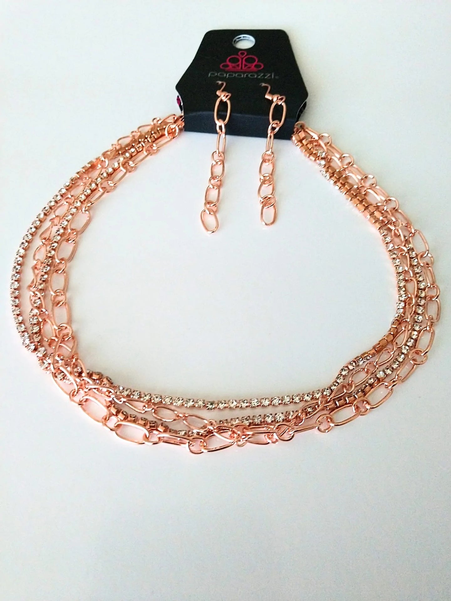 Paparazzi Necklace - Glitter and Gossip - Copper Choker