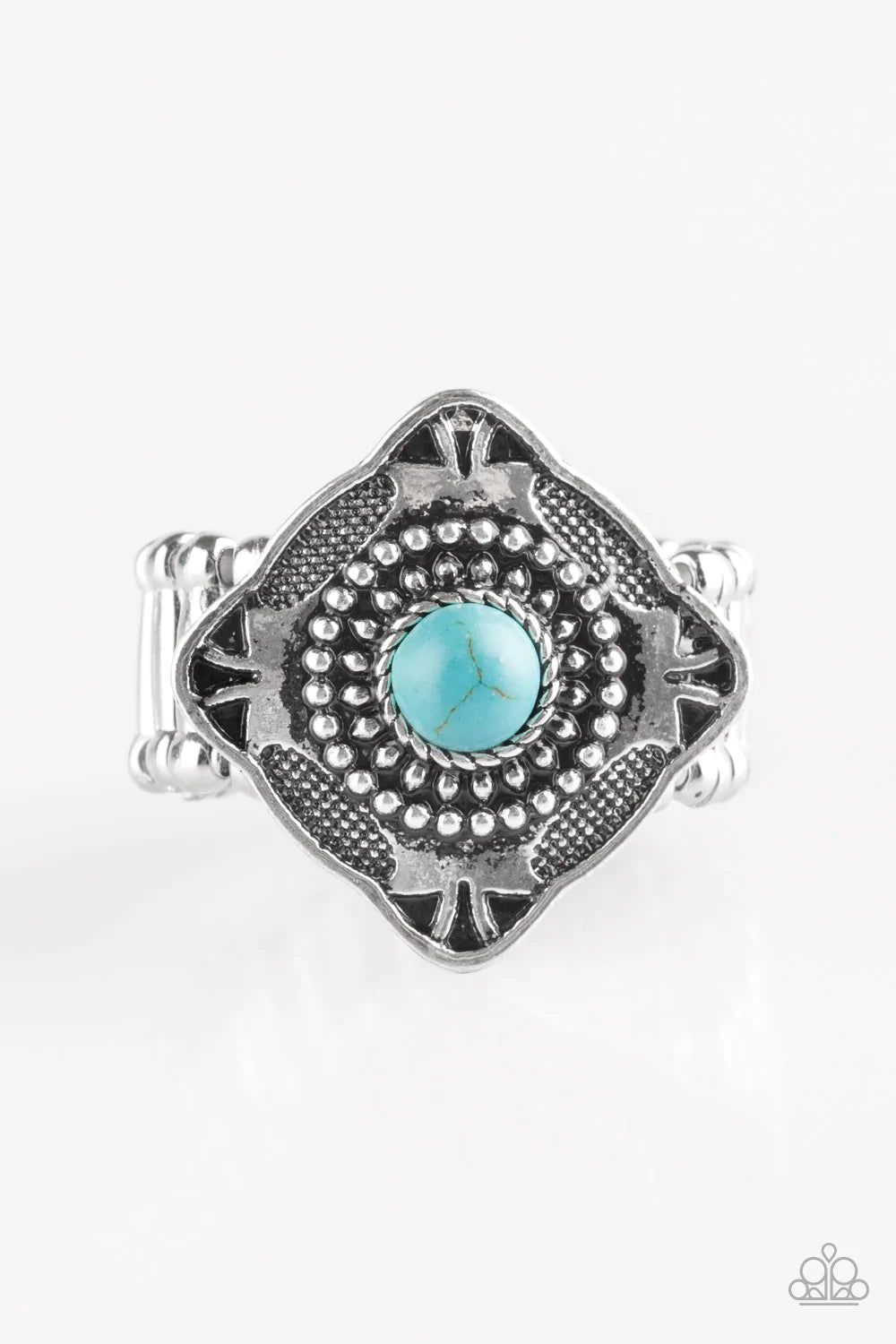 Paparazzi Ring - Four Corners Fashion - Blue