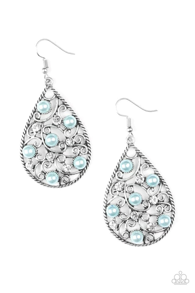 Paparazzi Earring - Glowing Vineyards - Blue
