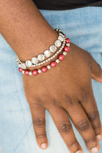 Load image into Gallery viewer, Paparazzi Bracelet - Girly Girl Glamour - Red
