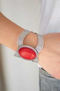 Paparazzi Bracelet - Coyote Couture - Red