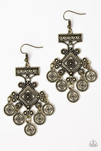 Load image into Gallery viewer, Paparazzi Earring - Unexplored Lands - Brass
