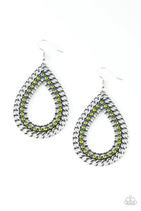 Paparazzi Earring - Mechanical Marvel - Green