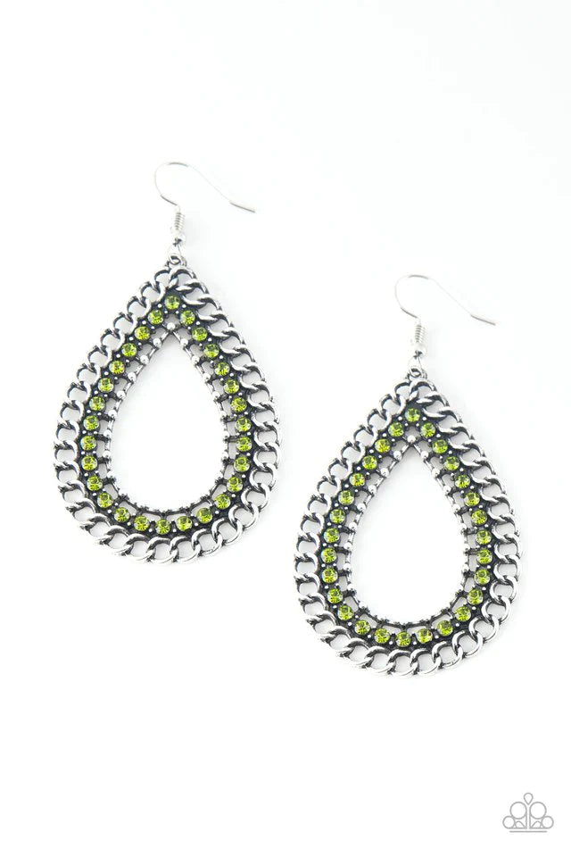 Paparazzi Earring - Mechanical Marvel - Green