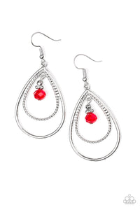 Paparazzi Earring - REIGN On My Parade - Red