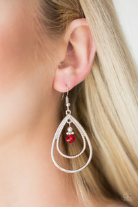 Paparazzi Earring - REIGN On My Parade - Red