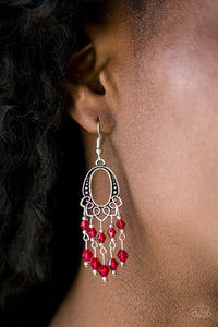 Paparazzi Earring - Not The Only Fish In The Sea - Red