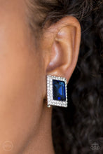 Load image into Gallery viewer, Paparazzi Earring - Crowned Couture - Blue Clip-On
