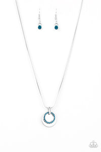 Paparazzi Necklace - Front and CENTERED - Blue