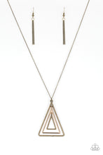Load image into Gallery viewer, Paparazzi Necklace - TRI Harder - Brass
