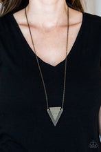 Load image into Gallery viewer, Paparazzi Necklace - Ancient Arrow - Brass
