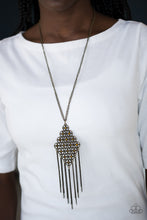 Load image into Gallery viewer, Paparazzi Necklace - Web Design - Brass
