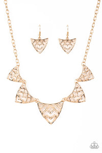 Paparazzi Necklace - Welcome To The Lions Den - Gold