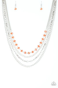 Paparazzi Necklace - Extravagant Elegance - Orange