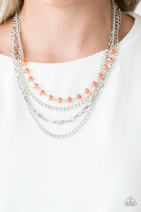 Paparazzi Necklace - Extravagant Elegance - Orange