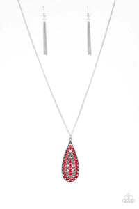 Paparazzi Necklace - Tiki Tease - Red