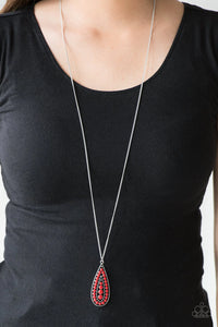 Paparazzi Necklace - Tiki Tease - Red