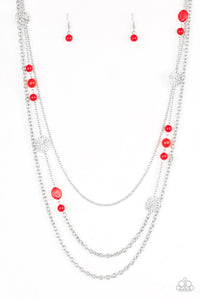 Paparazzi Necklace - Pretty Pop-tastic! - Red