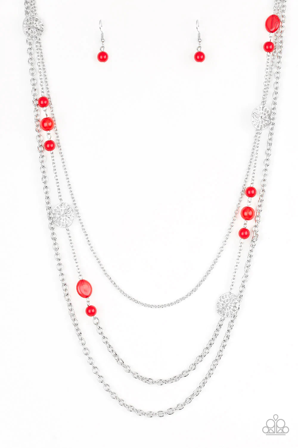 Paparazzi Necklace - Pretty Pop-tastic! - Red