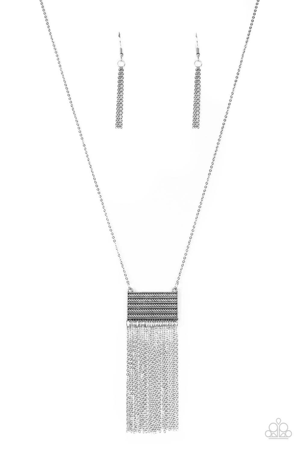 Paparazzi Necklace - Totally Tassel - Silver